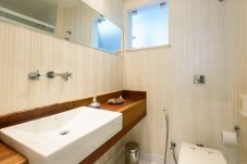 Bathroom with shower. 